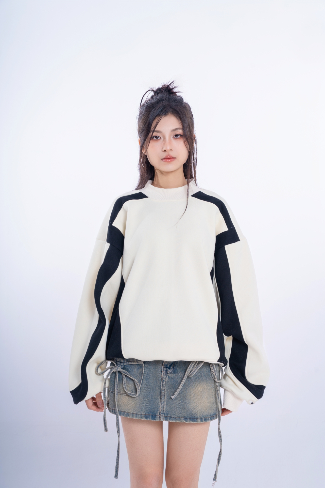 [SOLI] TIMELESS Wave sweater/ Beige