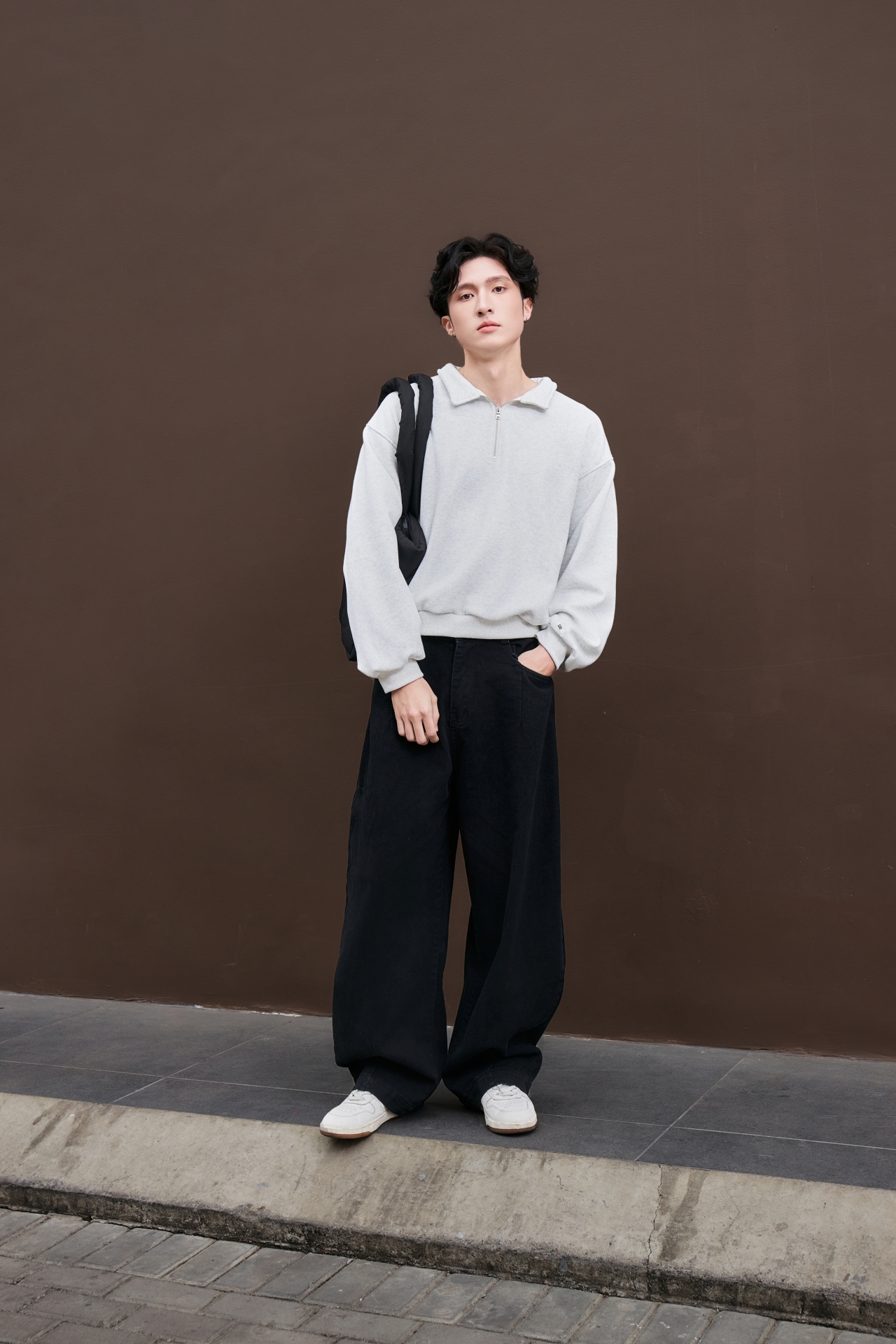 [SOLI] TIMELESS Zip Sweater/ Gray