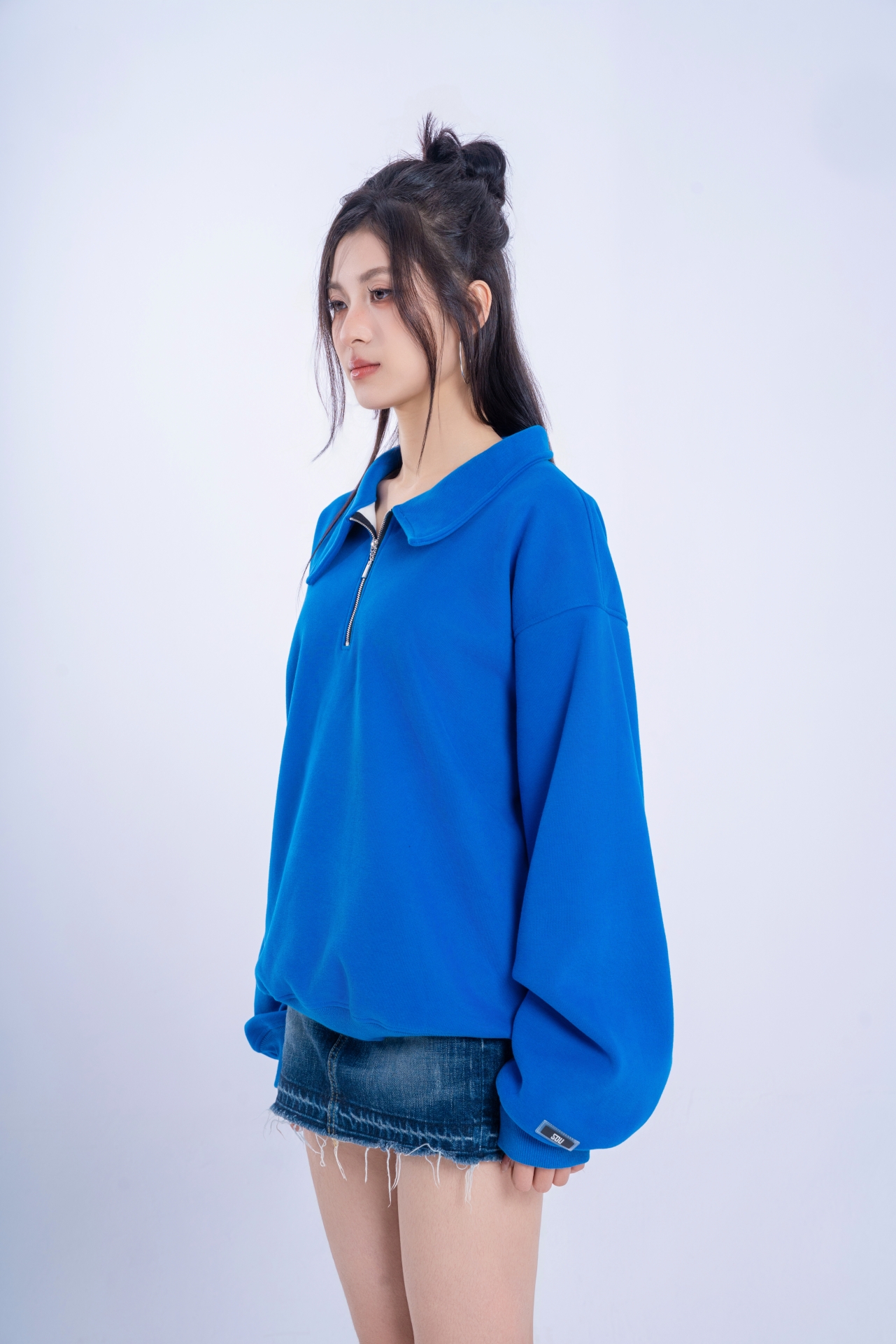 [SOLI] TIMELESS Zip Sweater/BLue