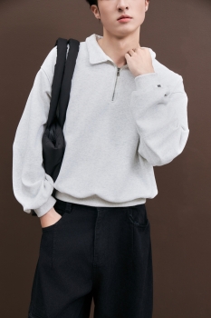 [SOLI] TIMELESS Zip Sweater/ Gray
