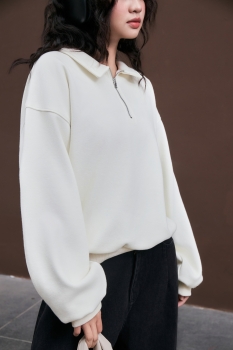 [SOLI] TIMELESS Zip Sweater/ Beige