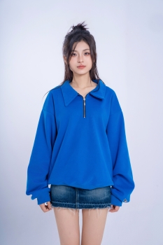 [SOLI] TIMELESS Zip Sweater/BLue